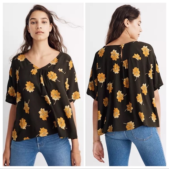 Madewell Tops - Madewell Rhyme Top In Fall Flowers Size Small